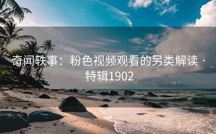 奇闻轶事：粉色视频观看的另类解读 · 特辑1902