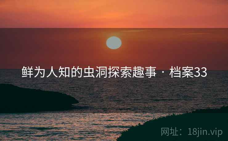 鲜为人知的虫洞探索趣事 · 档案33